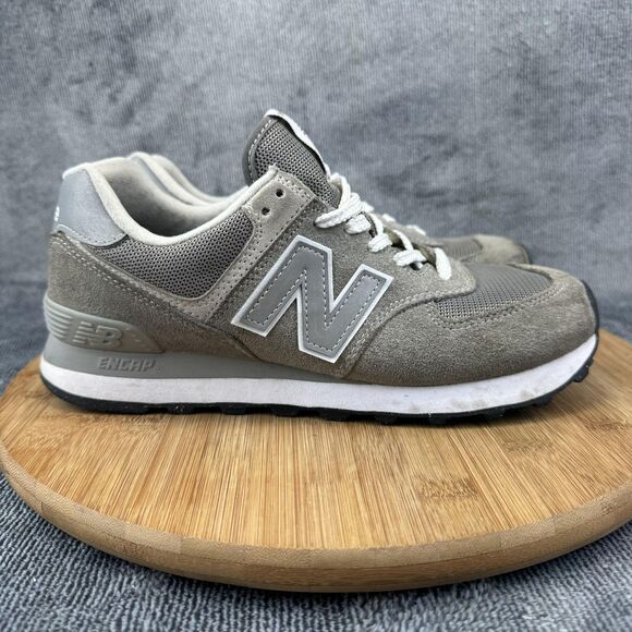 New Balance 574 Shoes Womens Size 8.5 Gray Suede Mesh Classic Sneakers WL574EVG - Picture 1 of 9